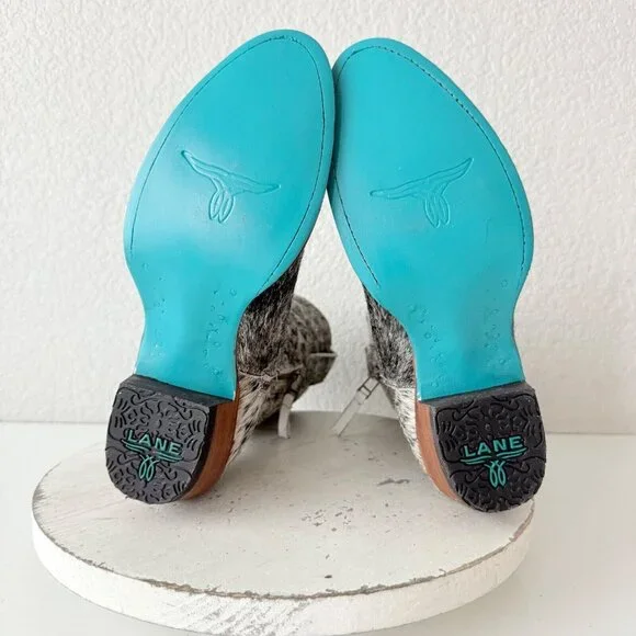 NEW Lane PLAIN JANE Hair on Hide Womens Cowboy Boots 7 Mid Calf Cowhide Western - Picture 8 of 11